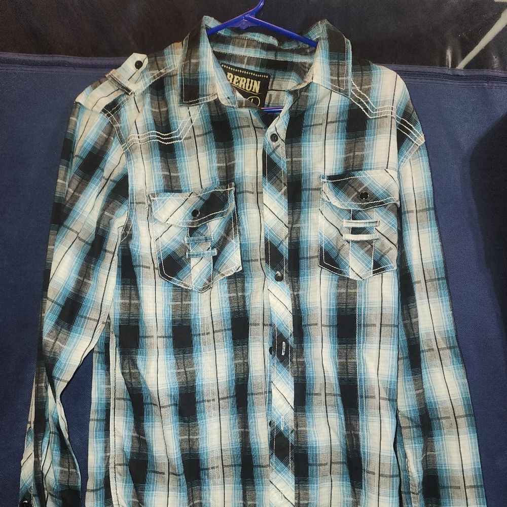 RERUN button up shirt